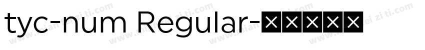 tyc-num Regular字体转换